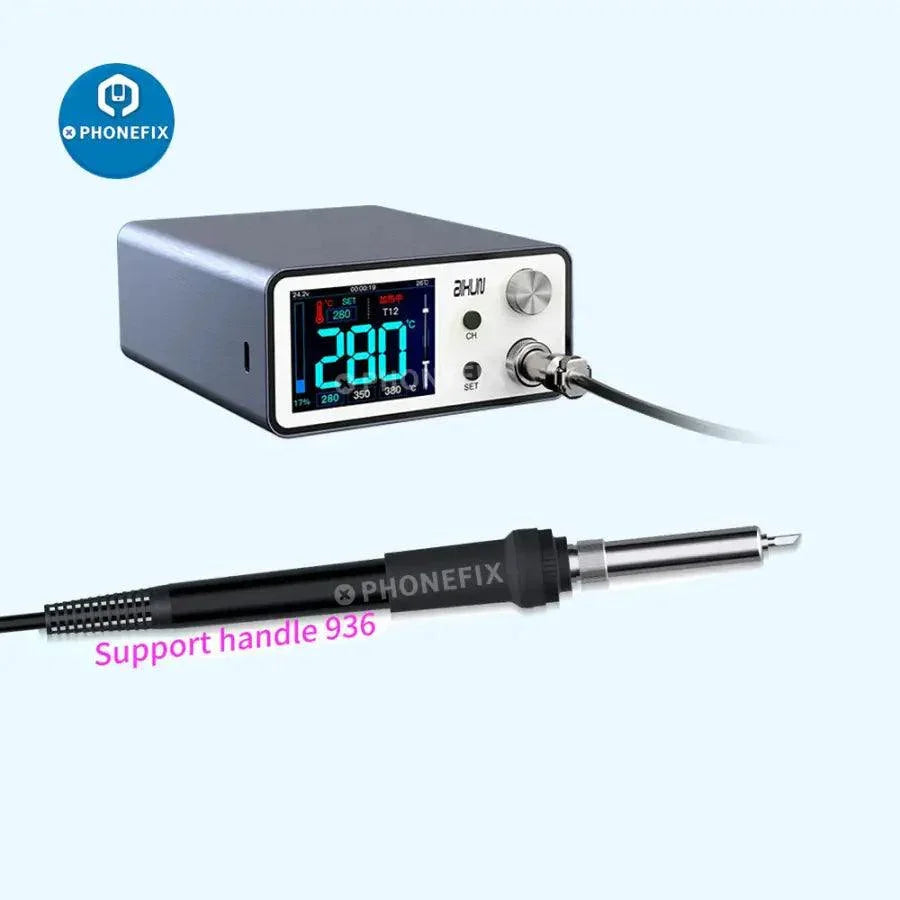 AIXUN T3A intelligent BGA soldering station with T245 handle and iron tips for precise circuit board repair.