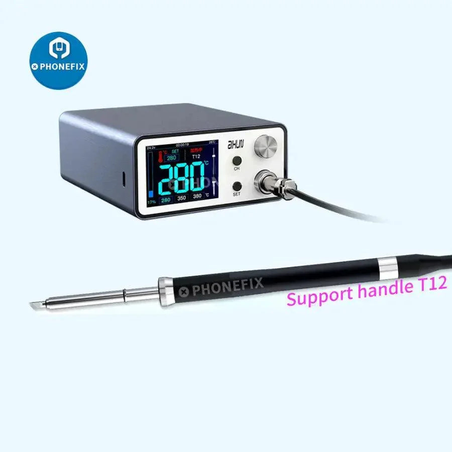 AIXUN T3A BGA soldering station with T245 handle and iron tips, used for precise electronic repair and soldering tasks.