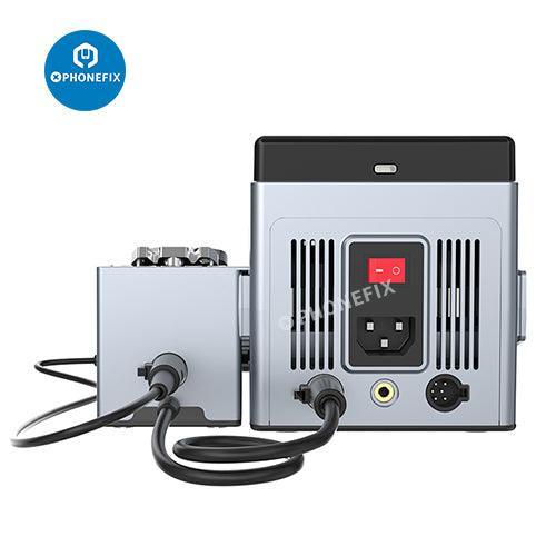 Phonefix Aixun T410 T435 T405 dual channel BGA soldering station with handle and knife tip for precise BGA rework and soldering.