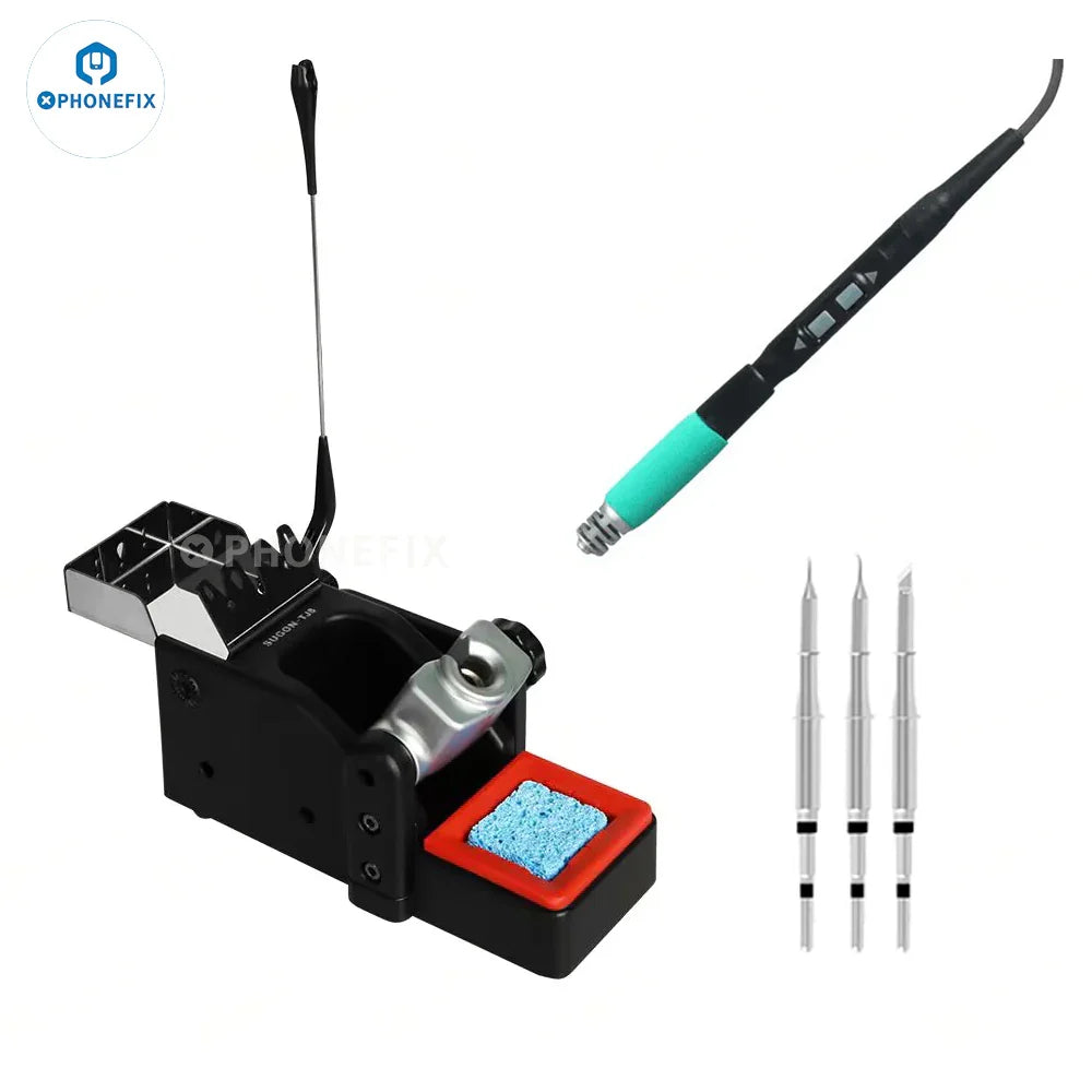 Sugon T60 BGA Soldering Station by PHONEFIX with T115 handle and TJ8 extender, used for precise soldering and rework.