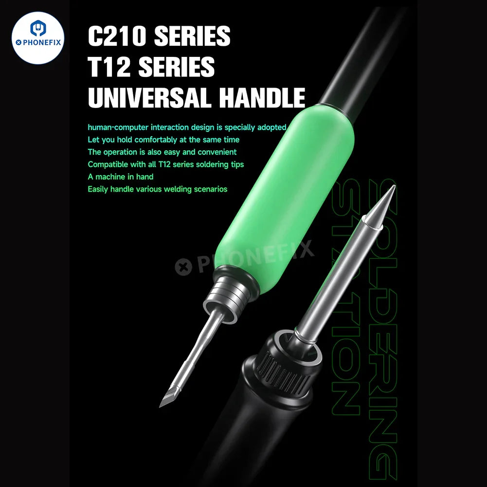 PhoneFix MECHANIC TA-212 BGA dual soldering station with T12 T210 handle, 110V US plug, for electronic repair.