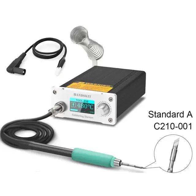 HandsKit T210 Mini Soldering Station with JBC T26 iron tips for BGA soldering, compact and precise for electronics repair.