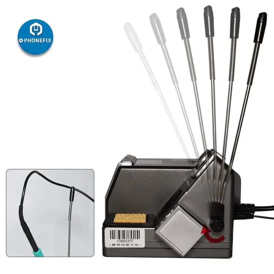 PHONEFIX XZZ FX-210 BGA lead-free soldering station with rapid heating, featuring a sleek design and digital controls.
