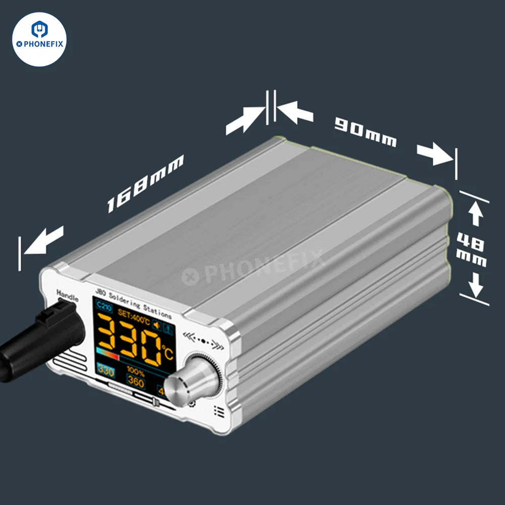 PhoneFix ZH-C210 Pro BGA Soldering Station with C210 iron tips, featuring digital controls and precision soldering tools.
