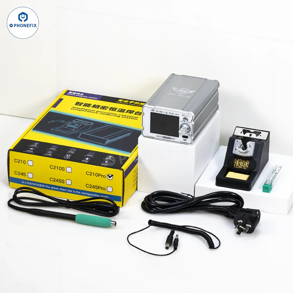 PHONEFIX ZH-C210 Pro BGA Soldering Station with C210 iron tips, featuring a precision soldering iron for electronics repair.