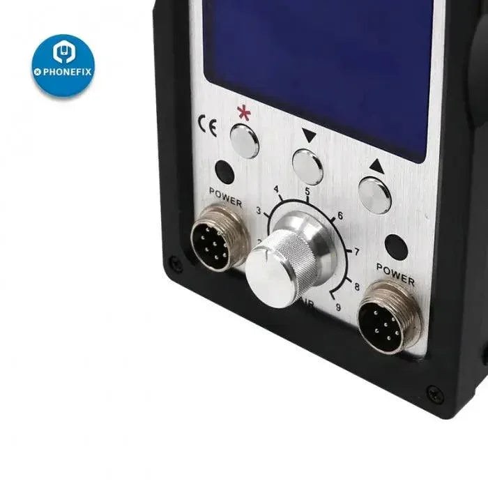 Phonefix 999D Pistolet à air chaud numérique LED 2 en 1 et station de soudage, utilisé pour les réparations et les travaux de retouche électroniques.