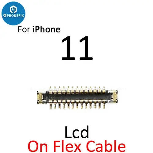 Écran LCD pour iPhone 11 Pro Max avec port connecteur FPC 3D Touch, composant PhoneFix pour réparation ou remplacement.
