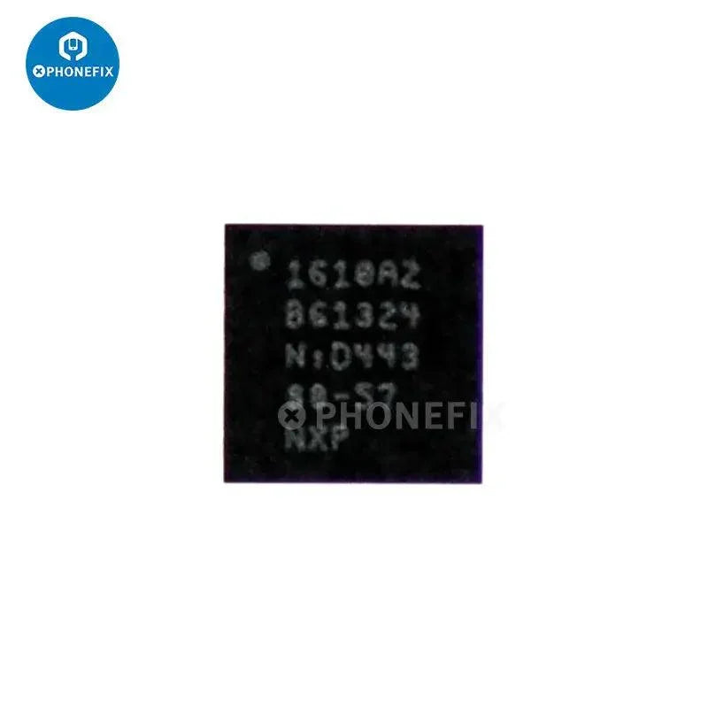 PhoneFix iPhone USB Charge IC U2 Tristar 1610A3 component for charging port repair, suitable for various iPhone models.