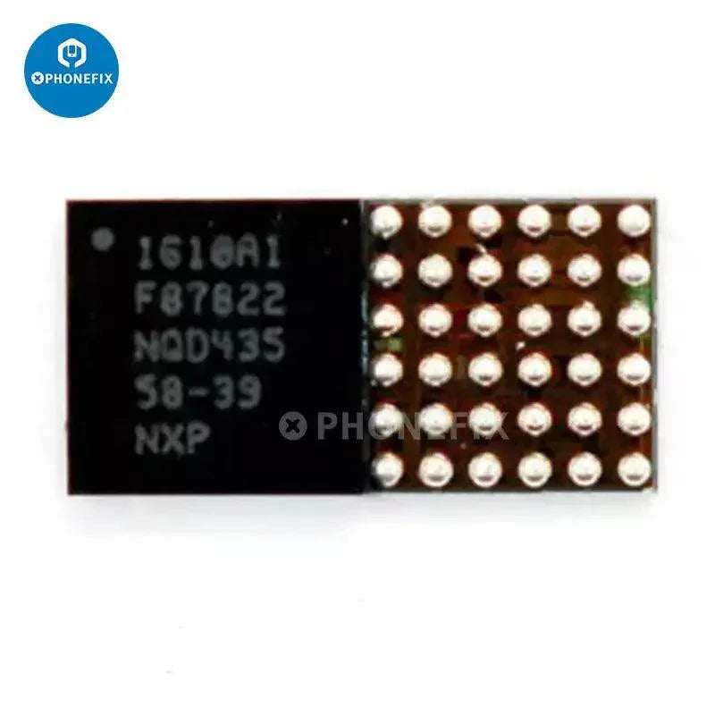USB Charging IC U2 Tristar component for iPhone 6 to 16 Pro Max, used in iPhone charging port repair, by PHONEFIX.