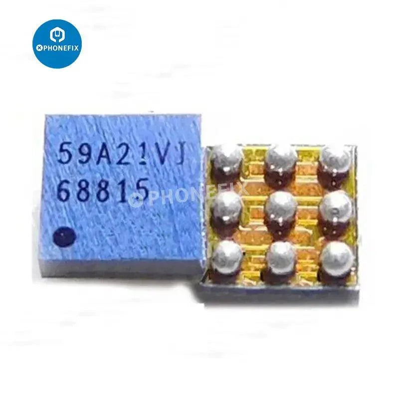PhoneFix USB Charging IC U2 Tristar component for iPhone 6 to 16 Pro Max, used in repair and replacement of charging ports.