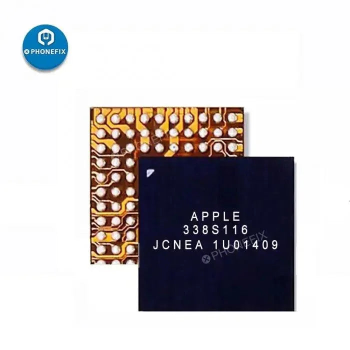 Big Audio Module IC 338S1213 for iPad 6 Mini 2 Air 12, small audio IC component from PHONEFIX, shown on a circuit board