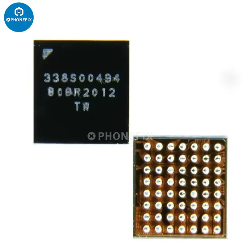 Small Big Audio Codec IC for iPhone 6-14 Pro Max, electronic component from PHONEFIX, shown on a white background.