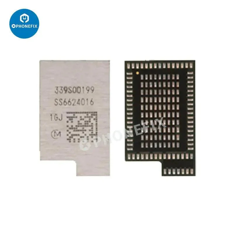 Replacement WiFi Bluetooth IC component for iPhone 6-14 Pro Max, compatible with PhoneFix repair parts.