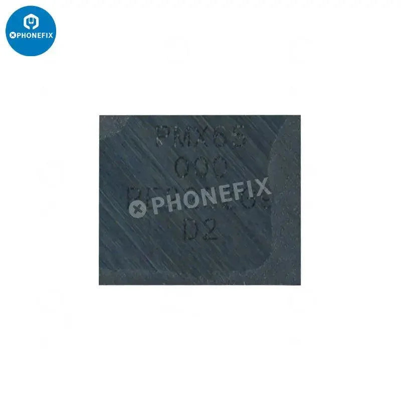 Circuit intégré d'alimentation principal 343S00511 PMX65 pour iPhone 13-15 Pro Max, composant de réparation de téléphone de PHONEFIX, montre la petite puce de circuit.
