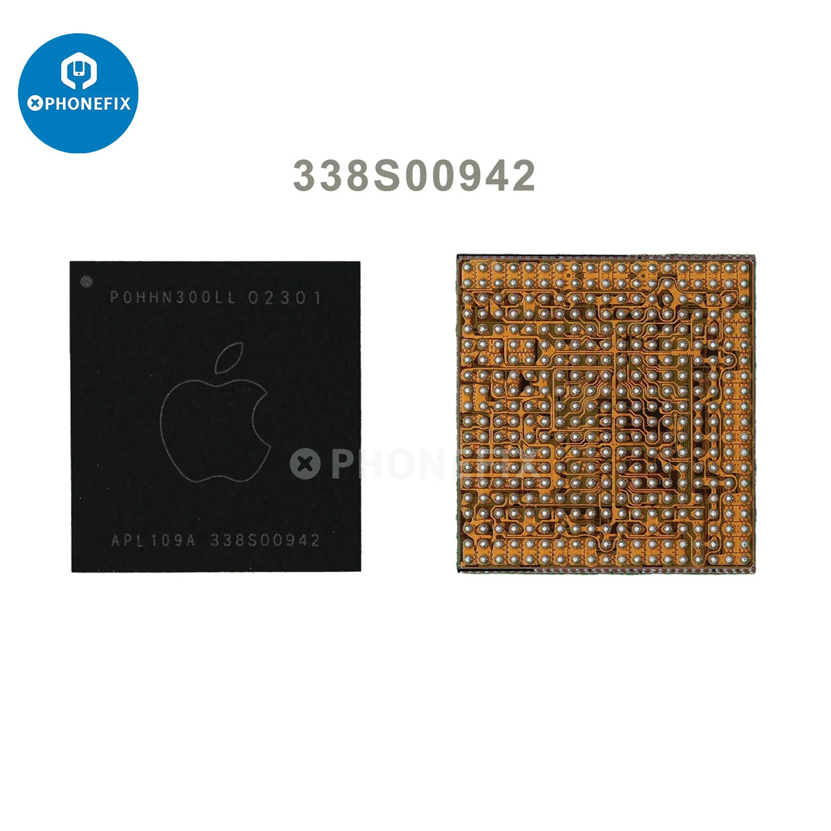Composant principal d'alimentation IC 343S00511 PMX65 pour iPhone 13-15 Pro Max, montrant la puce de circuit intégré sur une carte de circuit imprimé.