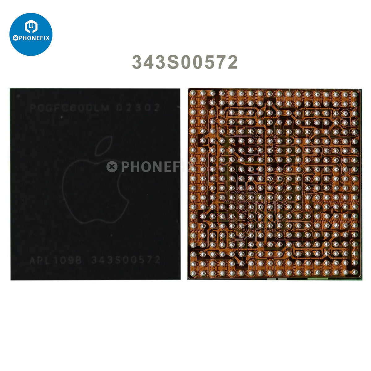 Circuit intégré d'alimentation principal 343S00511 PMX65 pour iPhone 13-15 Pro Max, composant électronique de PHONEFIX avec puce et connecteurs visibles.