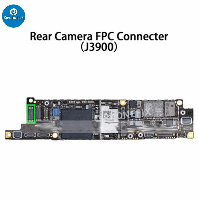 Rear camera FPC connector for iPhone 6 to iPhone 11 Pro Max, PHONEFIX component for smartphone repair.