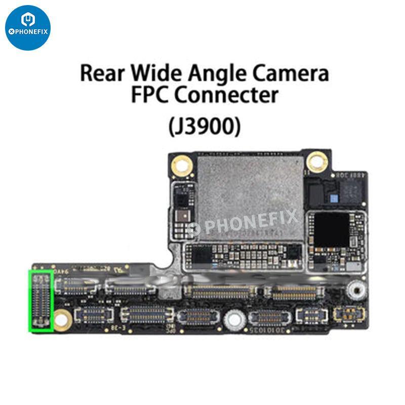 Rear camera FPC connector for iPhone 6 to iPhone 11 Pro Max, PHONEFIX component for phone repair and replacement.