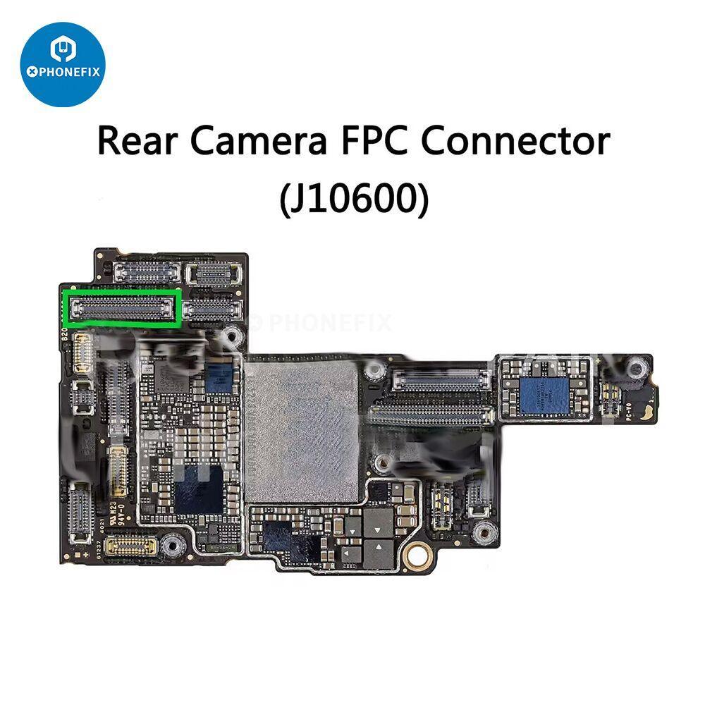 Rear camera FPC connector for iPhone 6 to 15 Pro Max, replacement component for phone repair by PHONEFIX.
