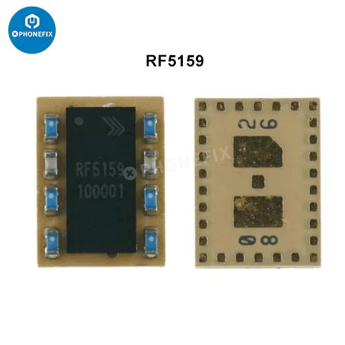 PhoneFix NFC Controller IC Antenna Switch Chip for iPhone 8-15 Pro Max, electronic component on a circuit board.