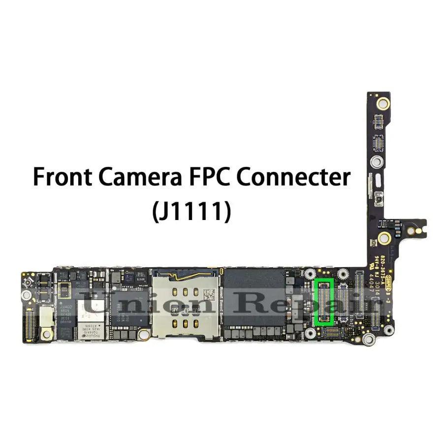 Connecteur FPC de caméra frontale pour iPhone 7 à iPhone 11 Pro Max, composant de réparation de téléphone de PHONEFIX, présenté sur fond blanc.