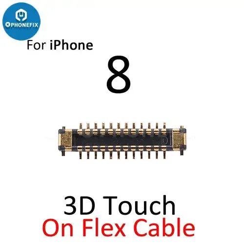 PHONEFIX iPhone 7-8 Plus LCD display 3D Touch FPC connector port component showing the on-board connector and display interface.