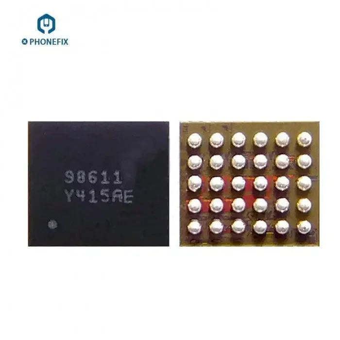 Samsung G7200 G7508Q phone repair component, PHONEFIX 632A Light Control IC 98611 30-pin charging IC for mobile device.