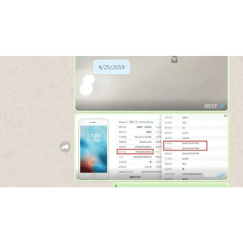 PhoneFix iPad component for unlocking activation error with serial number, Bluetooth, and Wi-Fi address on a circuit board.