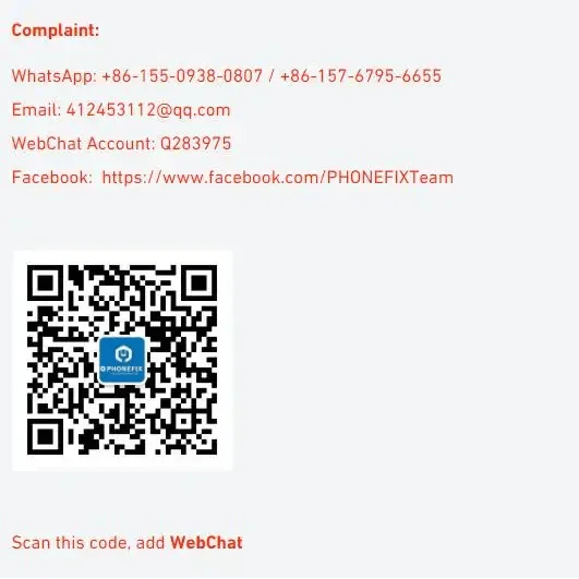 PhoneFix iPad components for activation error repair, including serial number unlock and Bluetooth Wi-Fi address module.