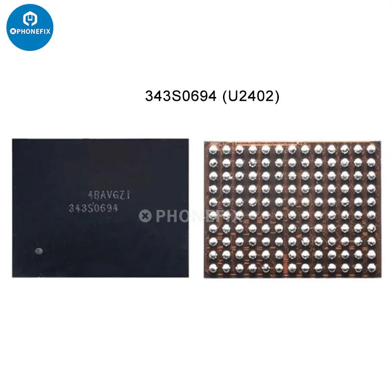 PHONEFIX iPhone Touch IC Screen Controller Boost Inductor replacement component showing small electronic part on a circuit board