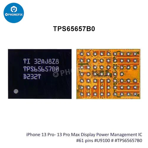 PhoneFix iPhone Touch IC Screen Controller Boost Inductor component for replacement, showing the small electronic part on a white background.