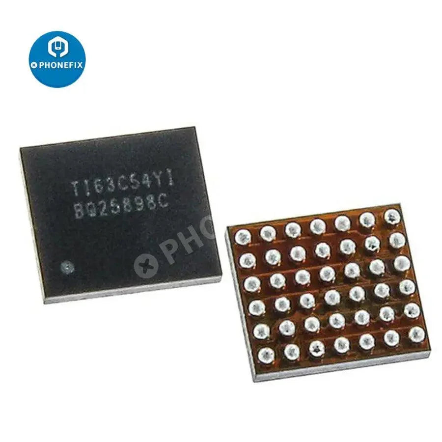 PHONEFIX BQ24296M charging IC chip for Android phones, electronic component used in phone charging circuits.