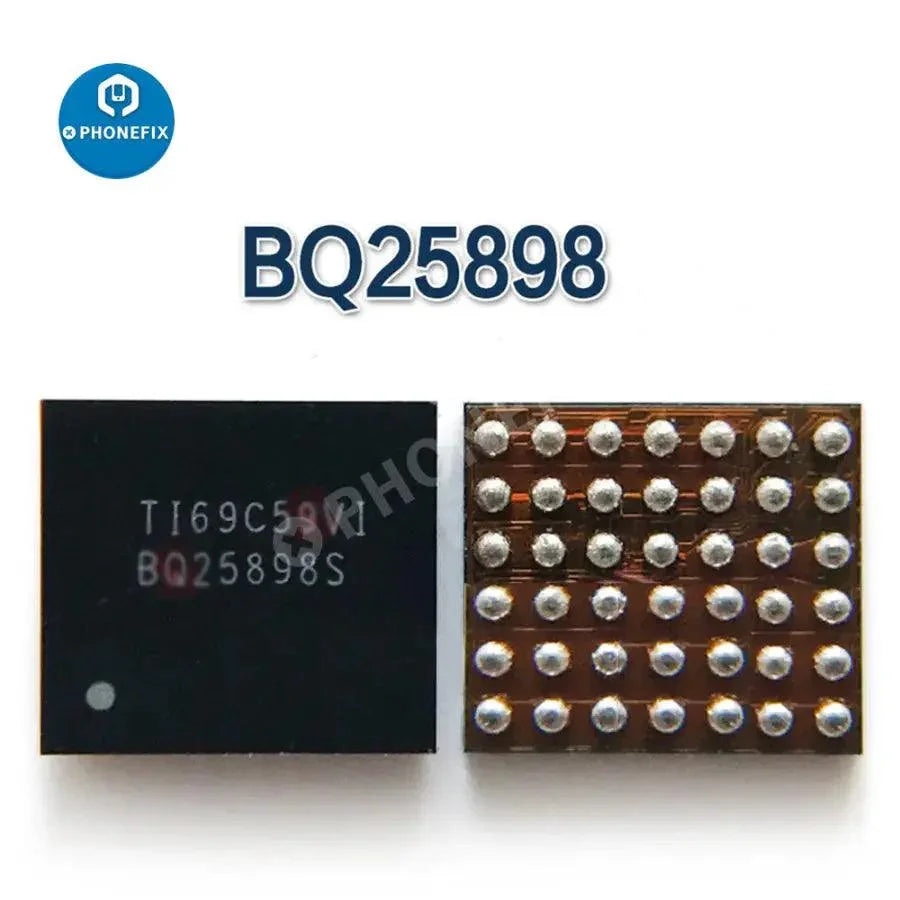 PHONEFIX BQ24296M/25896C/25898C charging IC chip for Android phones, electronic component for device power management.