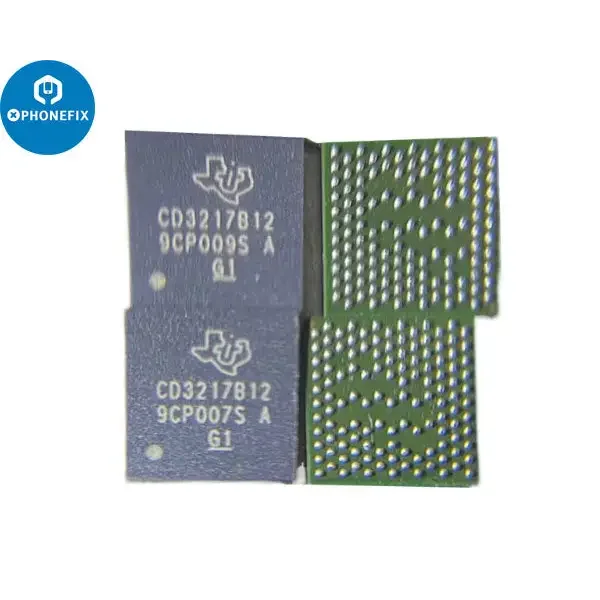 CD3217B12 Charging IC U3100 USB-C controller chip for MacBook Pro, electronic component by PHONEFIX, shown on a circuit board.