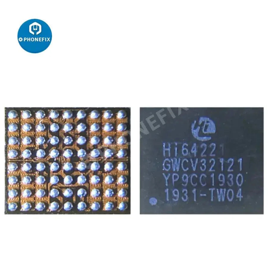 PHONEFIX HI6422 V212 V310 V32121 V32122 V32121B V32121C chip power IC for Android smartphones, electronic component close-up image.