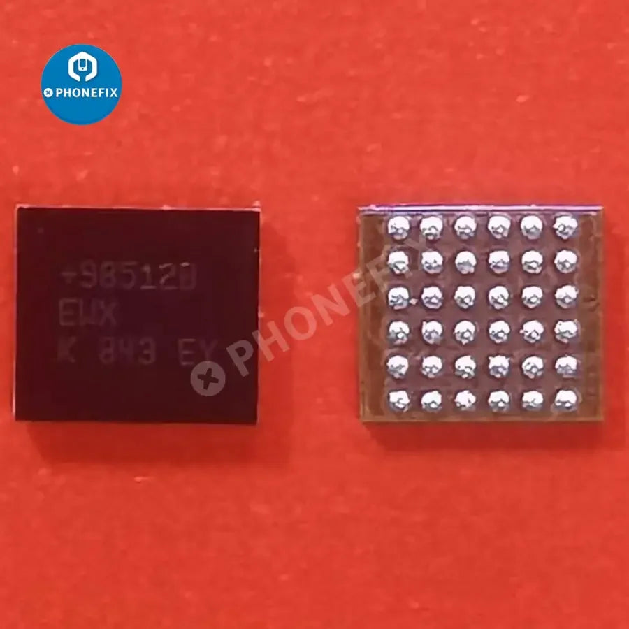 Samsung Galaxy power audio display frequency IC component by PHONEFIX, for S9, A7, and A10 models.