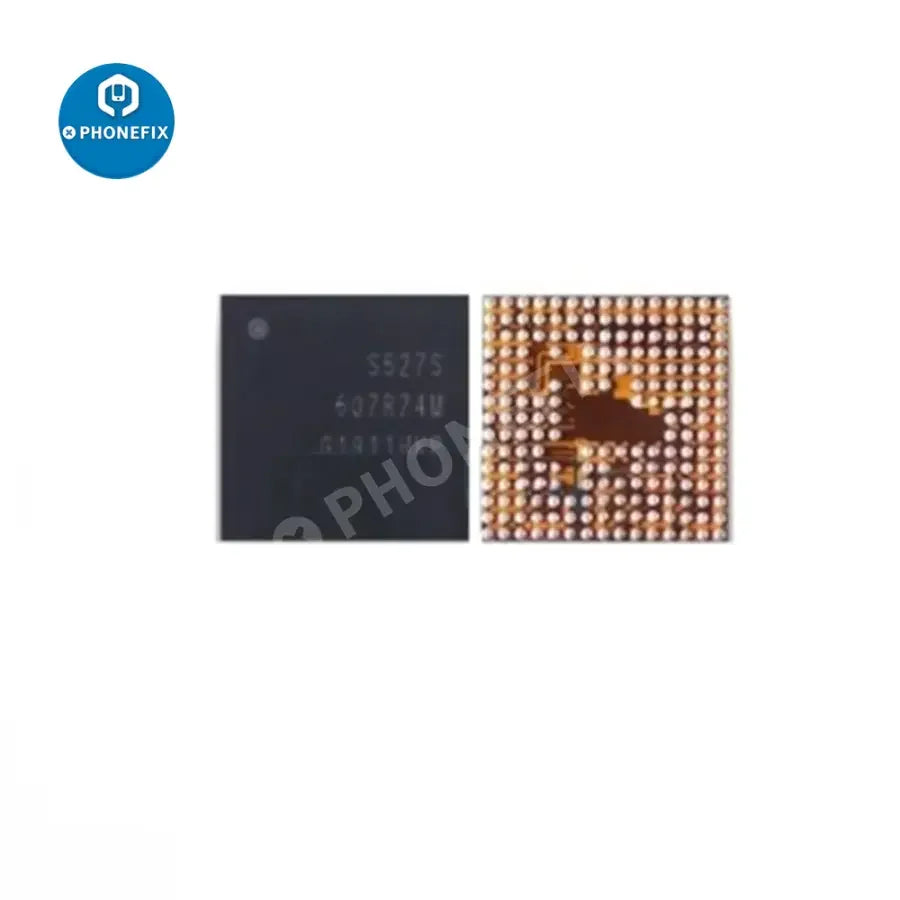 Power audio display frequency IC for Samsung S9, A7, and A10 smartphones, part of PHONEFIX electronic components.