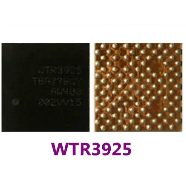 Samsung MAX98506BEWV audio frequency IC and WTR3925 charging IC, electronic components for phone repair, by PHONEFIX.