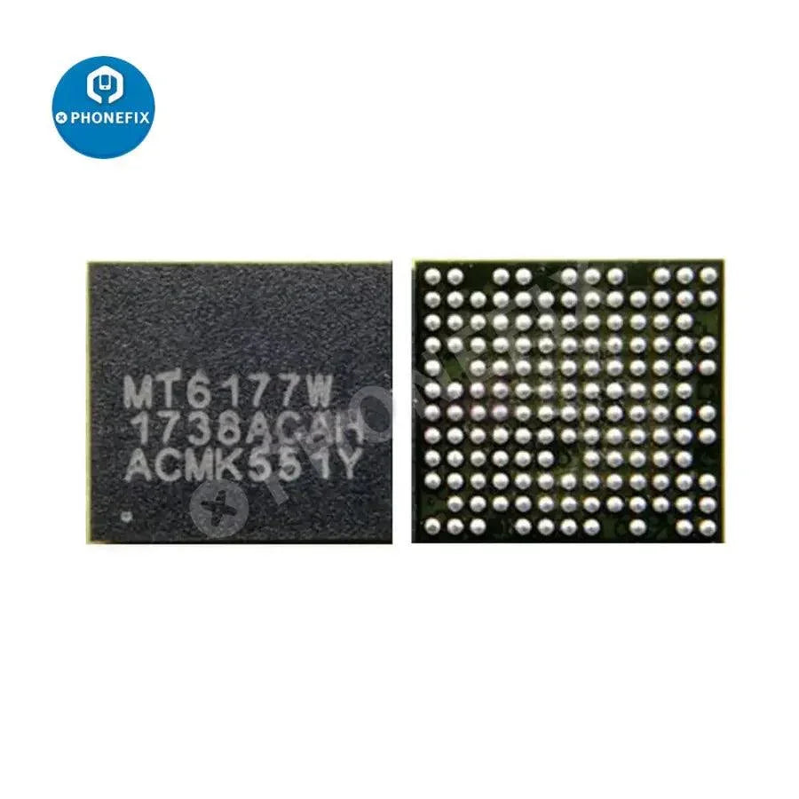 PhoneFix IC power chip for Android phones, featuring MT6177MV/6177W/6166V/6176V/6158V/6350V components for device repair.