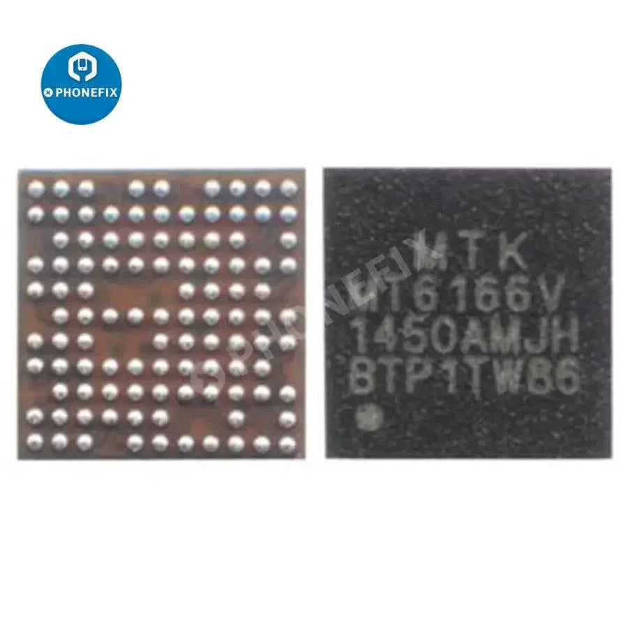 PhoneFix IC power chip for Android phones, includes MT6177MV, 6177W, 6166V, 6176V, 6158V, and 6350V components.
