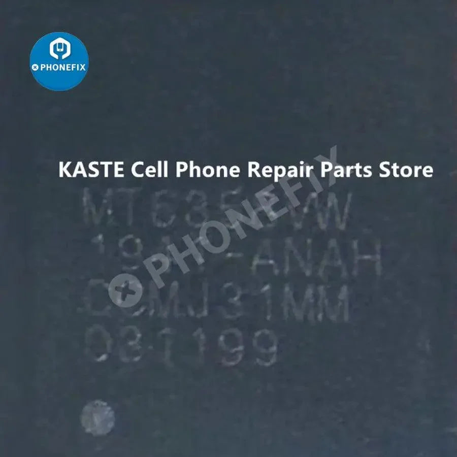 PhoneFix MT6290/328V/6260A/6356W/6358W/6358VW chip power IC for Android phones, close-up of component on circuit board