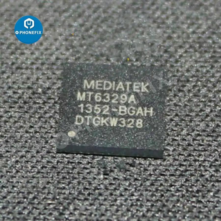 PhoneFix MT6329A/6329BA/6320/6322/6169V IC power supply chip for Android phones, close-up of the small electronic component.