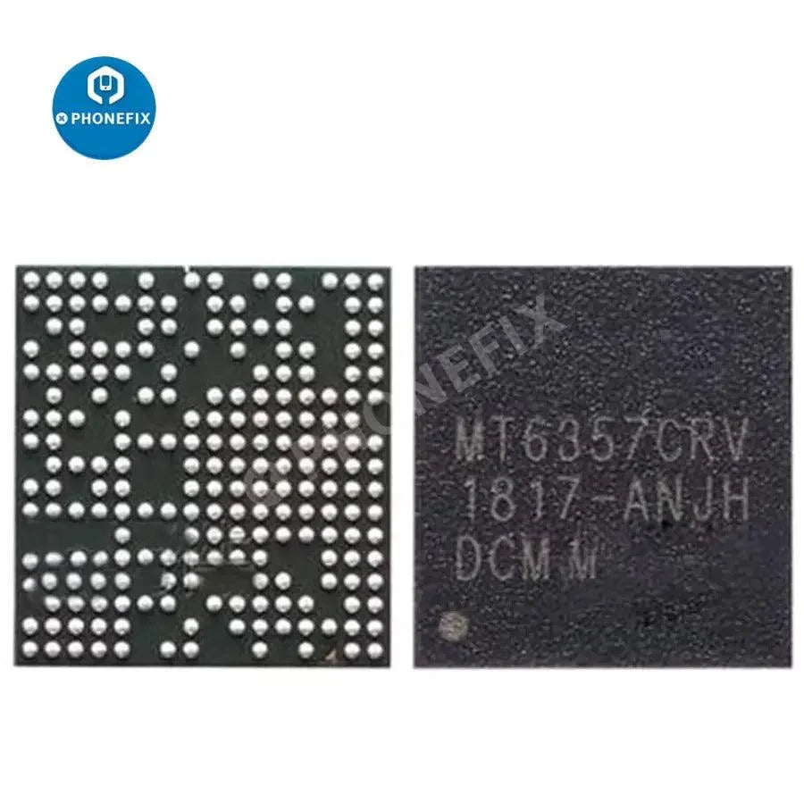 PhoneFix MT6357V/6357CRV/6391A/6392A/6357MRV/6370P chip power IC components for Android phones, shown on a white background.