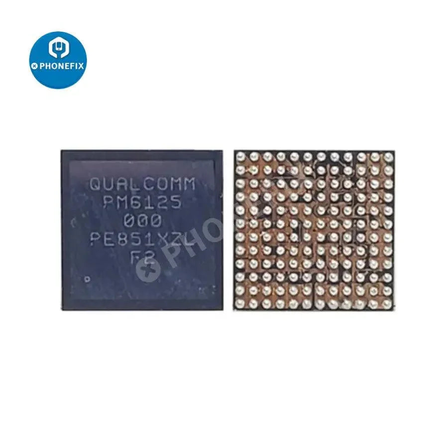 Redmi phone IC power chip, PHONEFIX brand, for model PM6125 001/102 and PM6150A 102/6150L 103, close-up view of component.