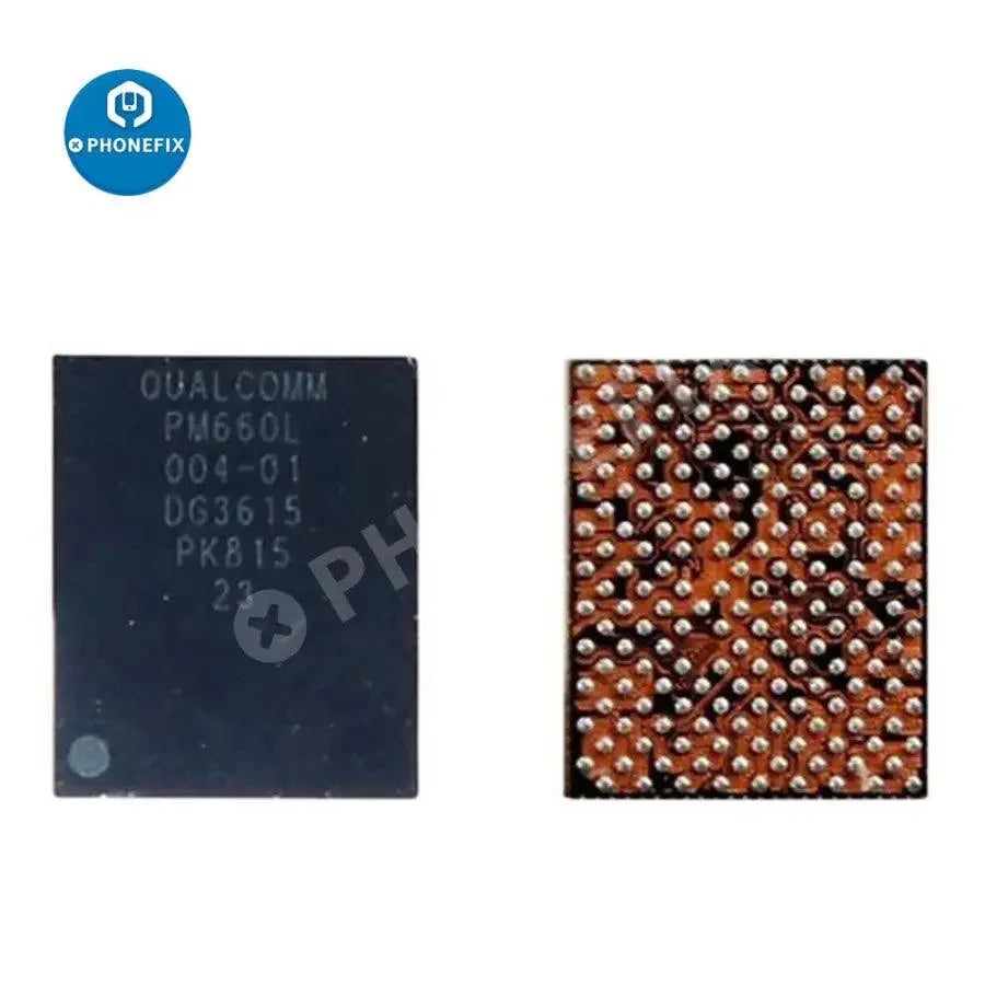 Power Control IC for Xiaomi and Oppo smartphones, manufactured by PHONEFIX, shown in close-up image.