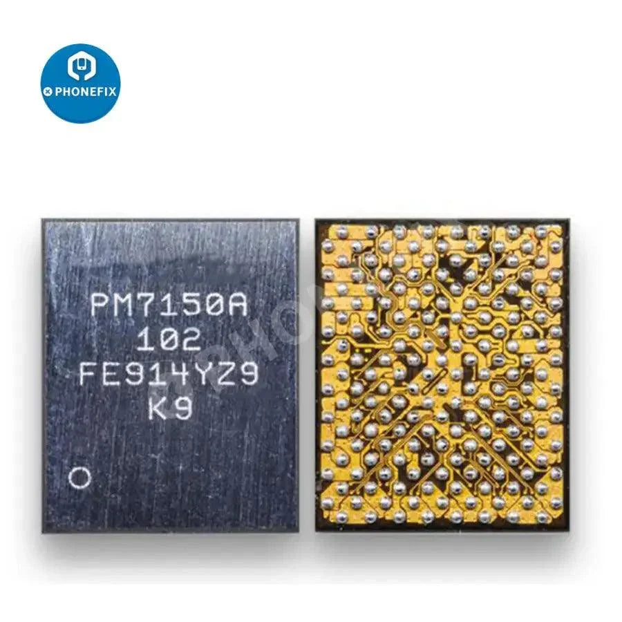 PhoneFix PM7150 series chip power supply IC for Android phone repair, showing the small integrated circuit component.