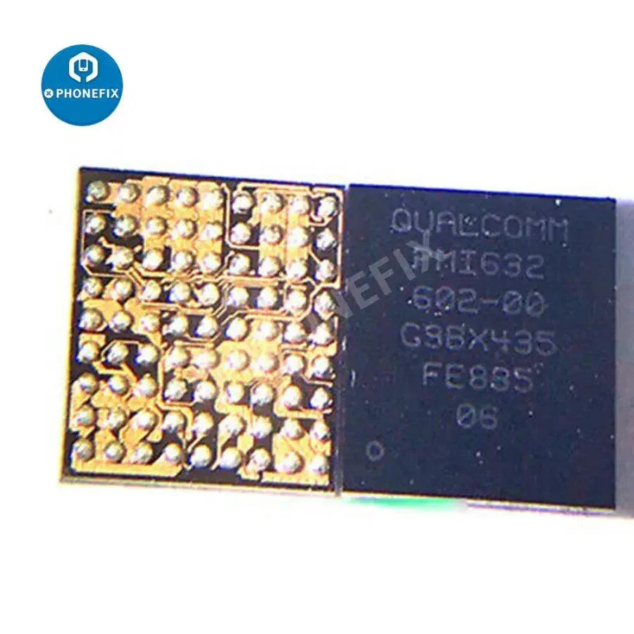 PMI632 602/802 PM90000/102 chip power IC for Oppo A5 phone, positioned on circuit board, manufactured by PHONEFIX.