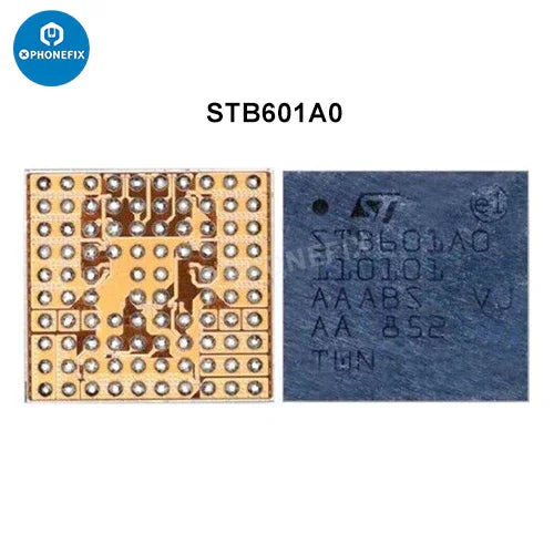 iPhone X-15 Pro Max Face ID recognition IC replacement component by PHONEFIX, showing a close-up of the electronic part.