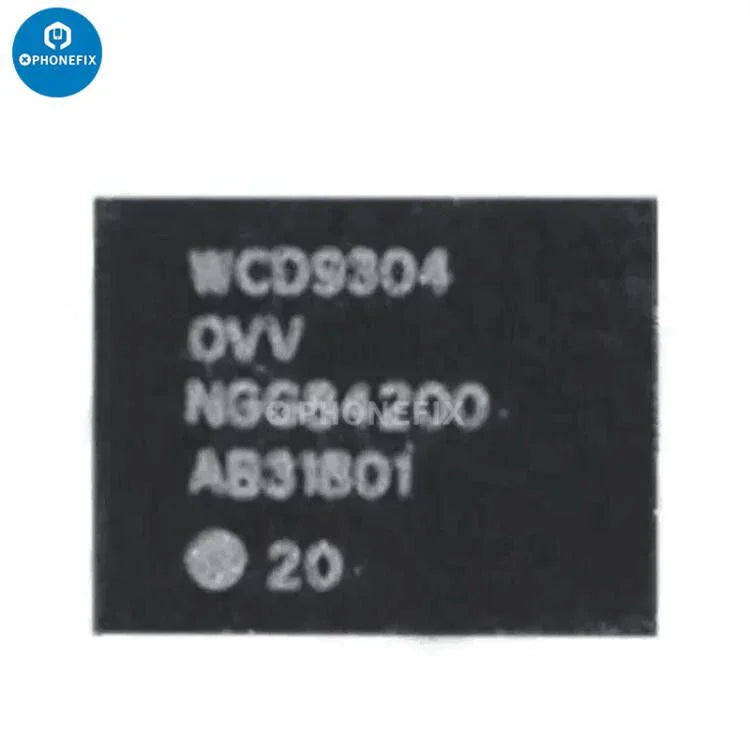 WCD9310 and WCD9320 audio frequency IC components for Xiaomi Note 3, designed for phone repair and audio functionality.
