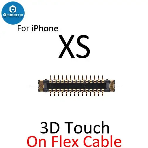 PhoneFix iPhone X XS MAX XR LCD display with 3D Touch FPC connector port, component on board for screen repair.